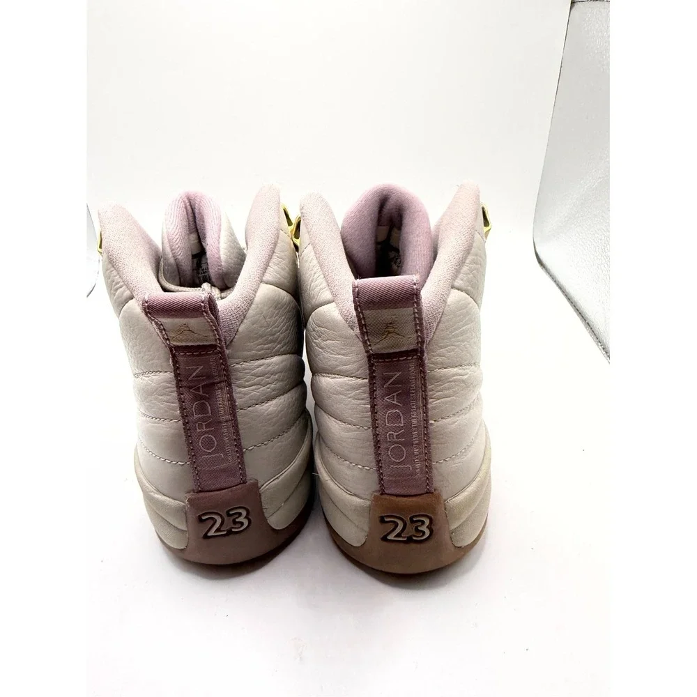 Air Jordan‎ 12 Retro GG 845028-025 Kids 6.5 Sneaker Plum Fog White Leather Shoes